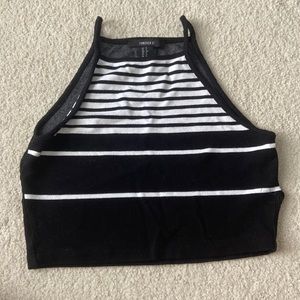 Black and white crop top